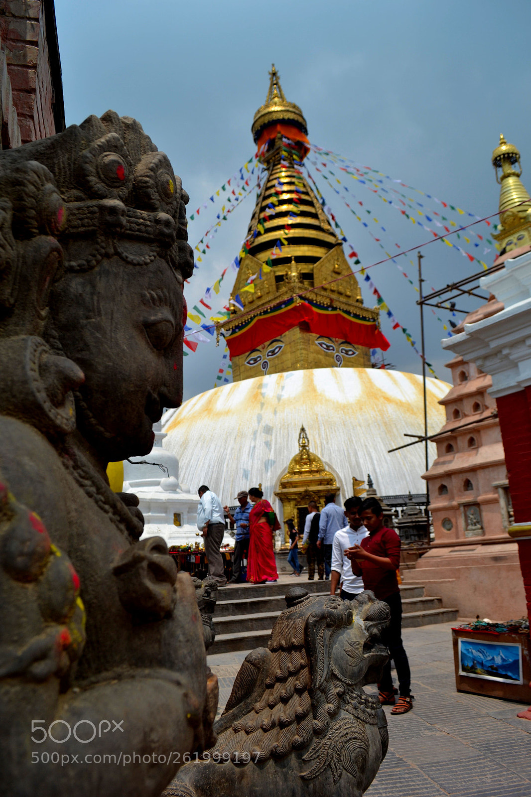 Nikon D3100 sample photo. Guardian of swyambhu photography
