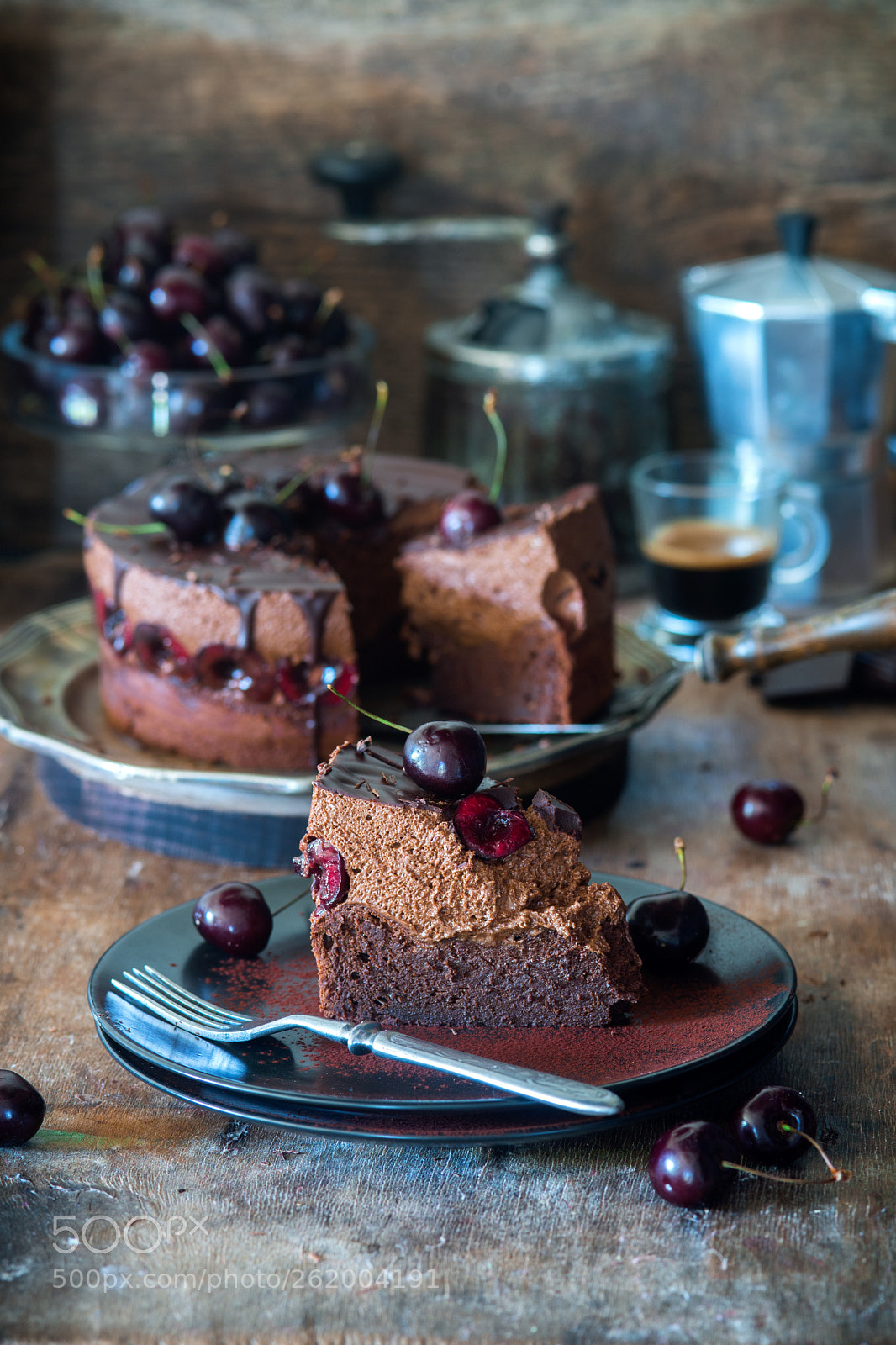 Nikon D600 sample photo. Cherry chocolate cake photography