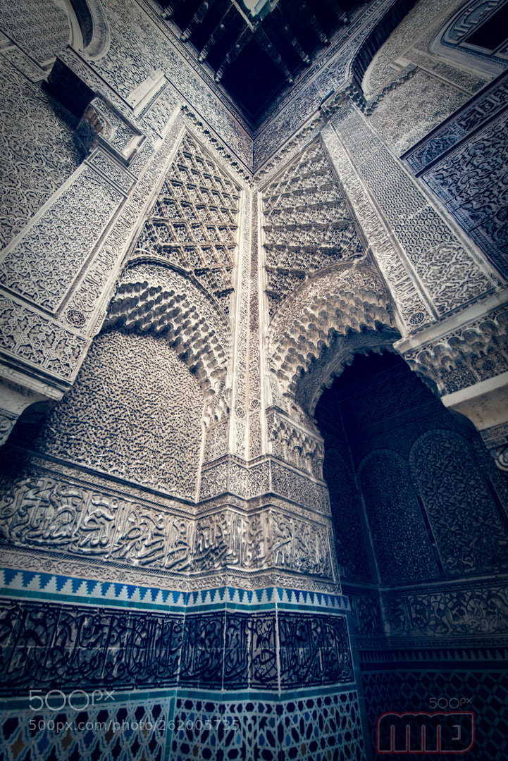 Nikon D800 sample photo. Al-attarine madrasa
detail photography