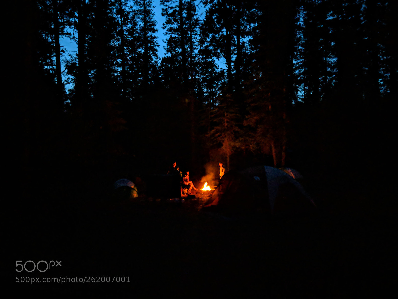 Google Pixel 2 sample photo. Campfire photography