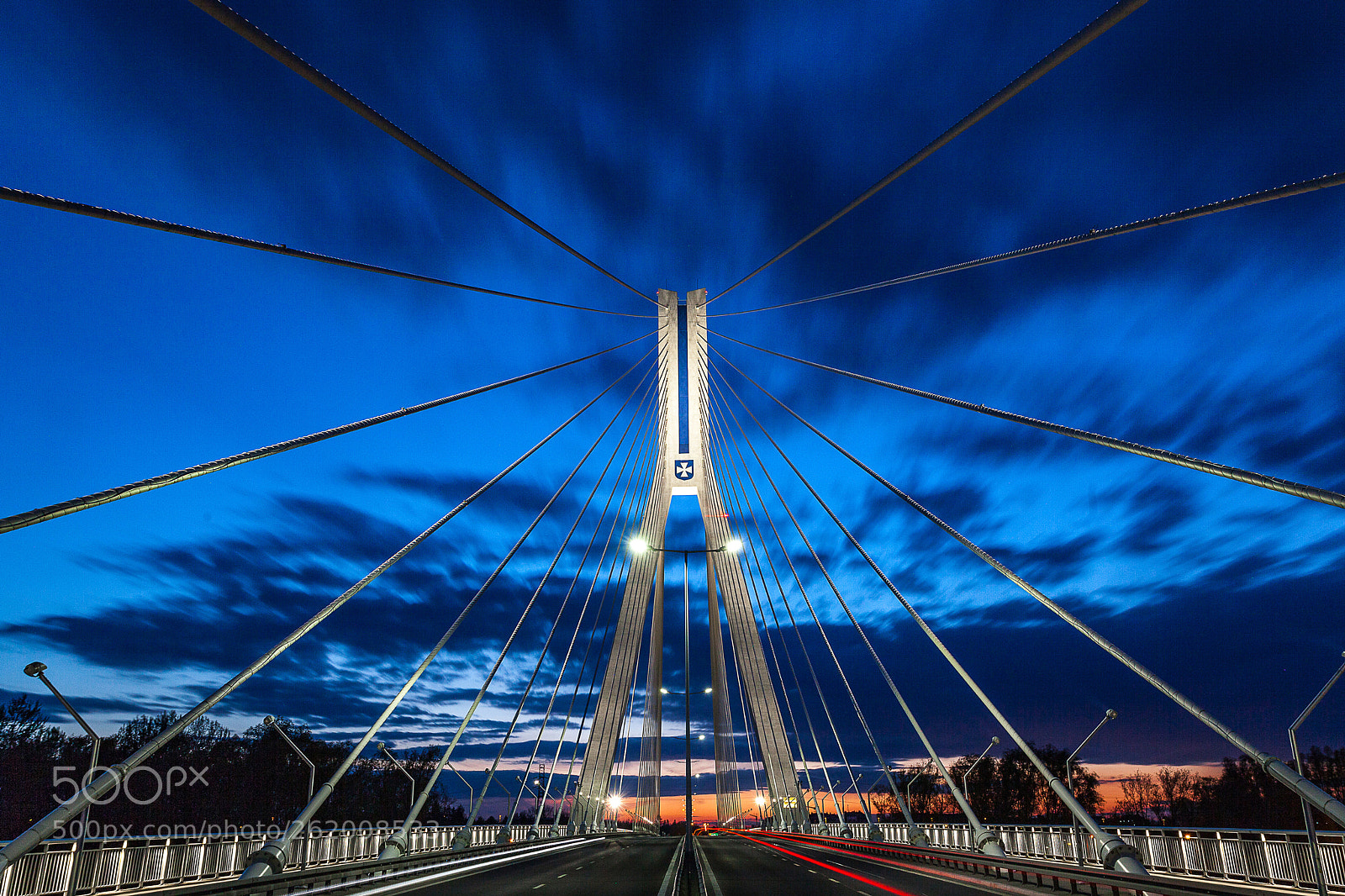 Canon EOS 5D Mark II sample photo. Cable-stayed bridge rzeszow photography