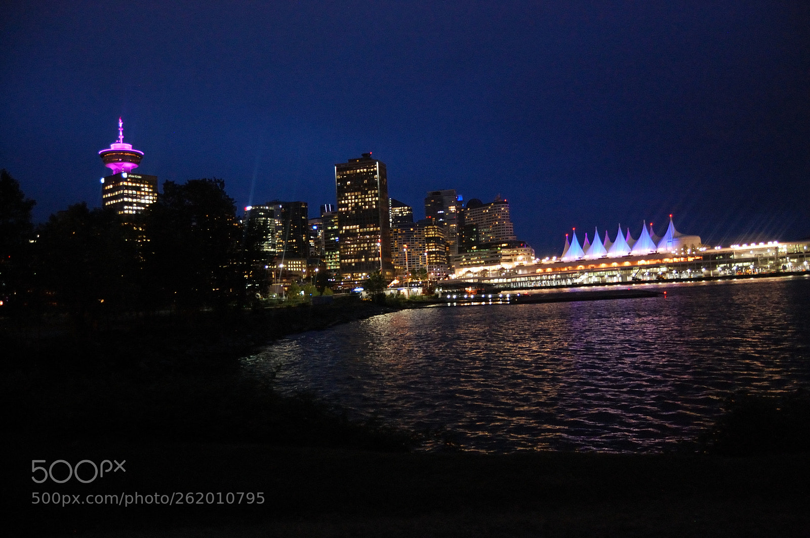 Nikon D40 sample photo. Canada place at night photography