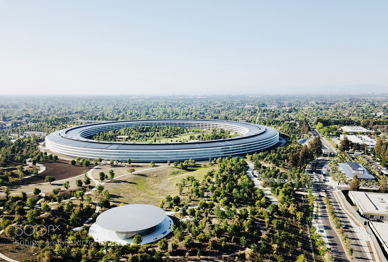 DJI FC220 sample photo. Apple park photography