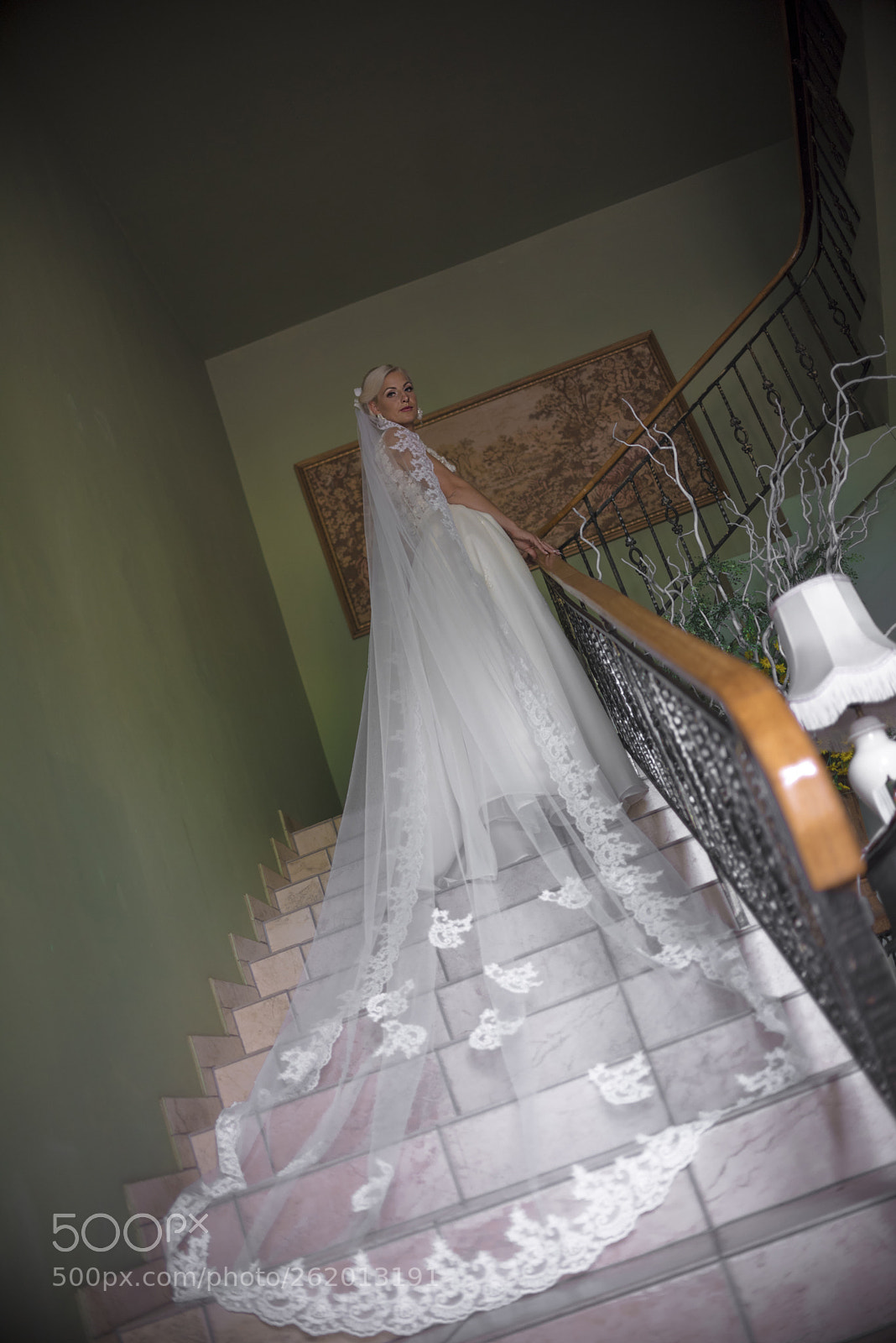 Nikon D750 sample photo. Long wedding dress photography