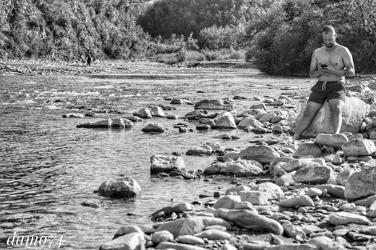 Fujifilm X-T20 sample photo. Man on the river photography