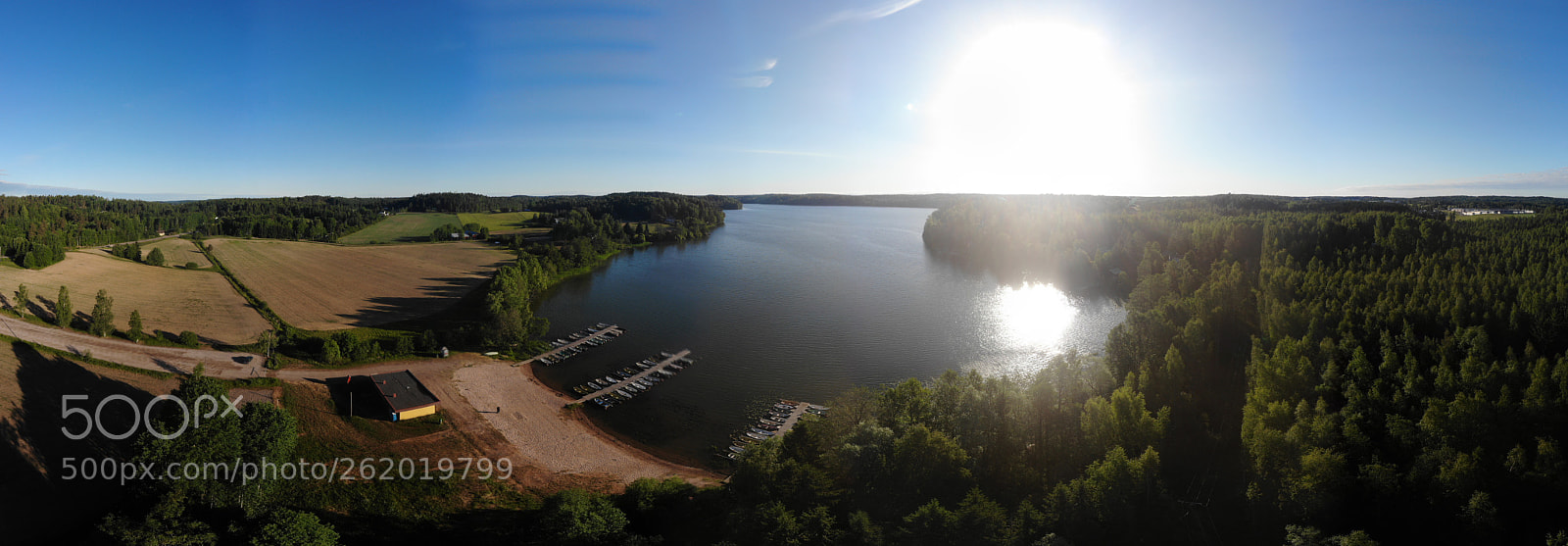 Ricoh Theta S sample photo. Valkjärvi swimming beach. photography