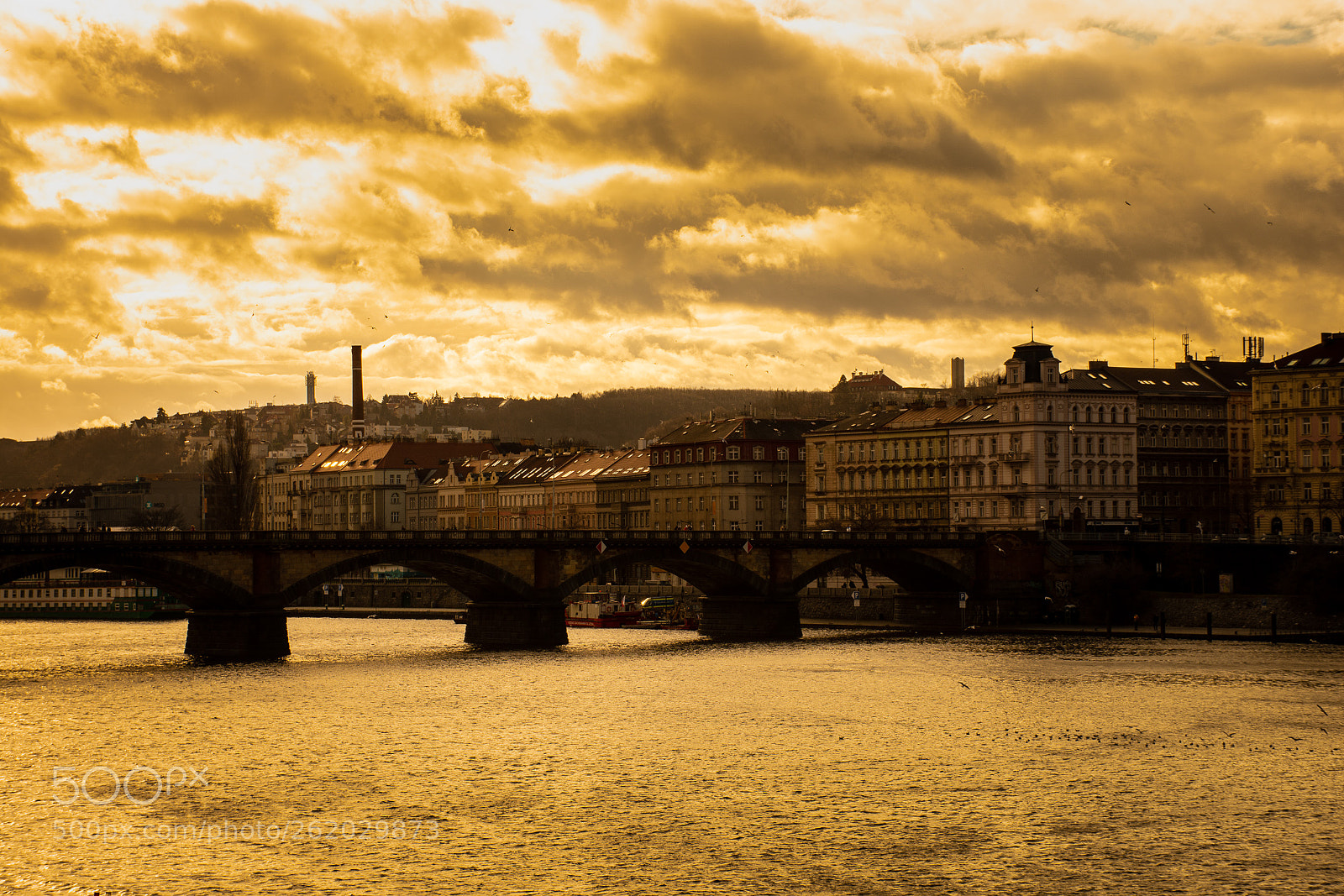 Nikon D7200 sample photo. Dramatic sky above prague photography