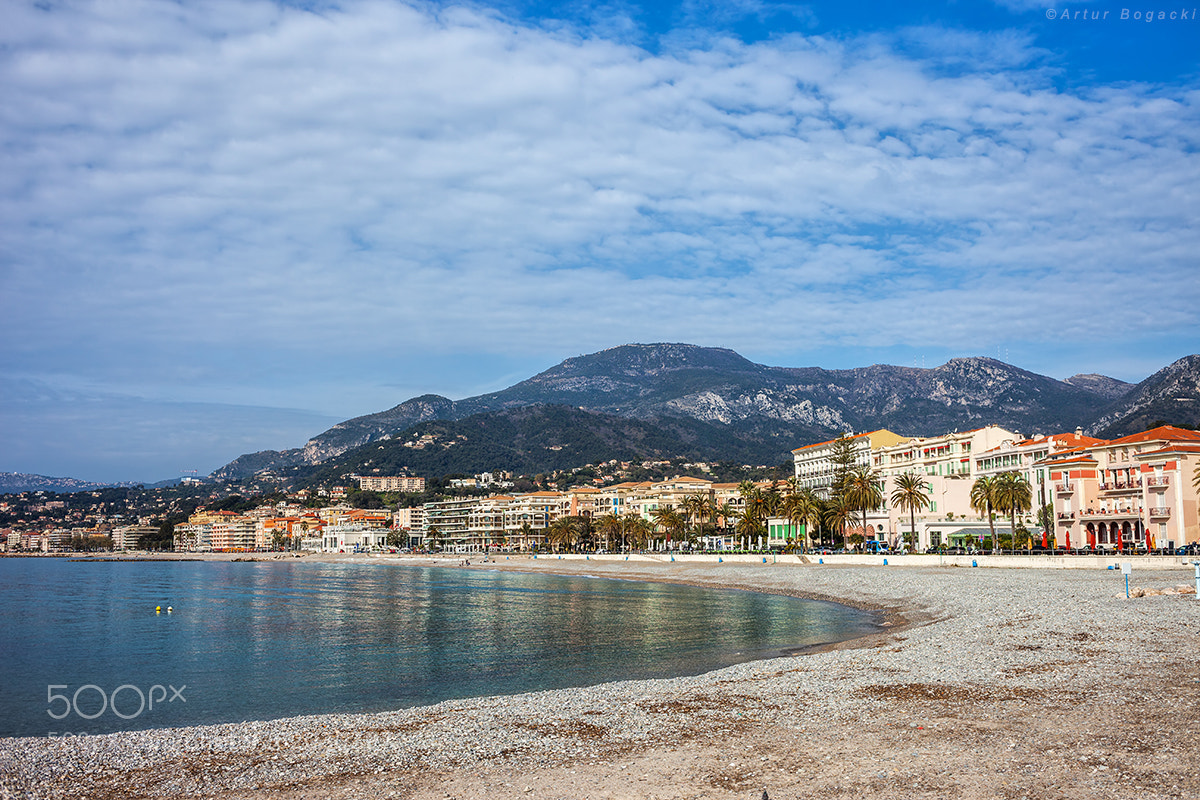 Canon EOS 5D Mark II sample photo. Menton town on french photography