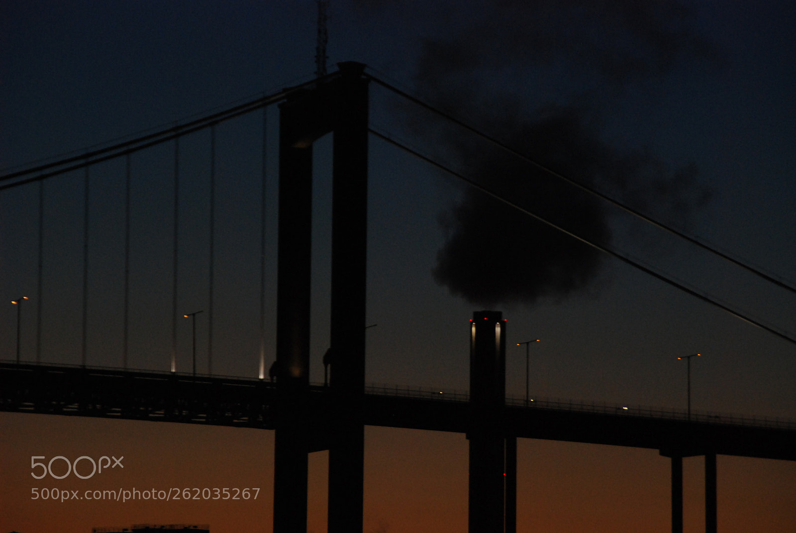 Nikon D80 sample photo. Sunset bridge and smoking photography