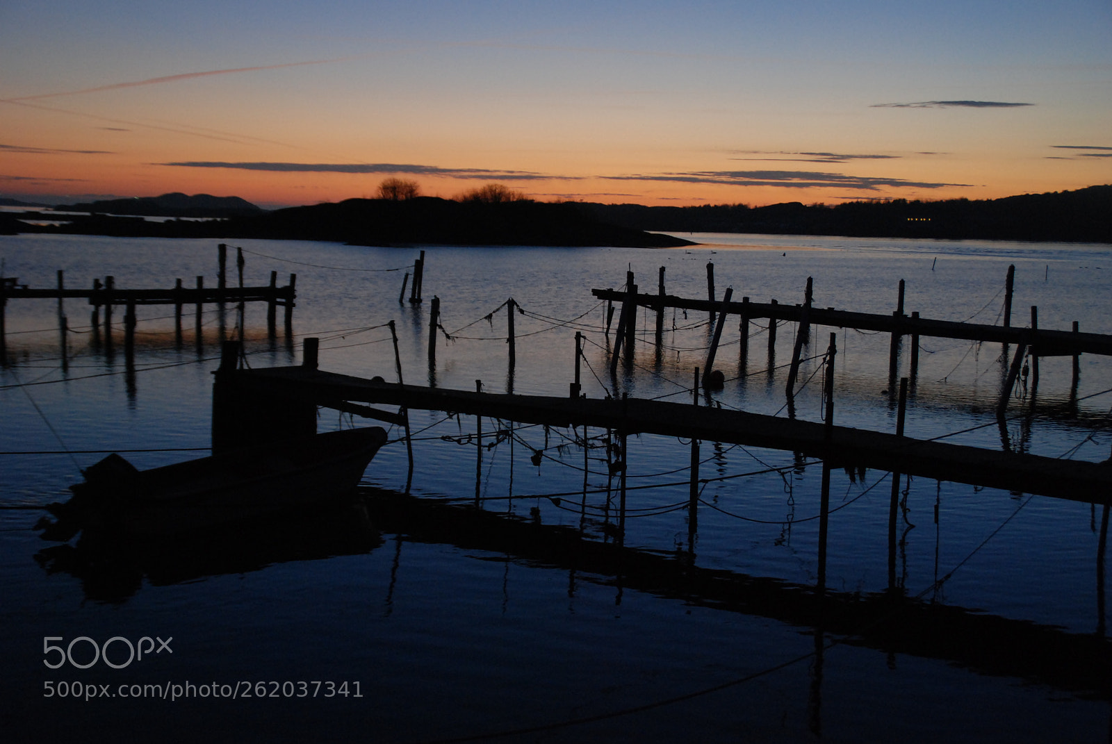 Nikon D80 sample photo. Fishing boat at sunset photography