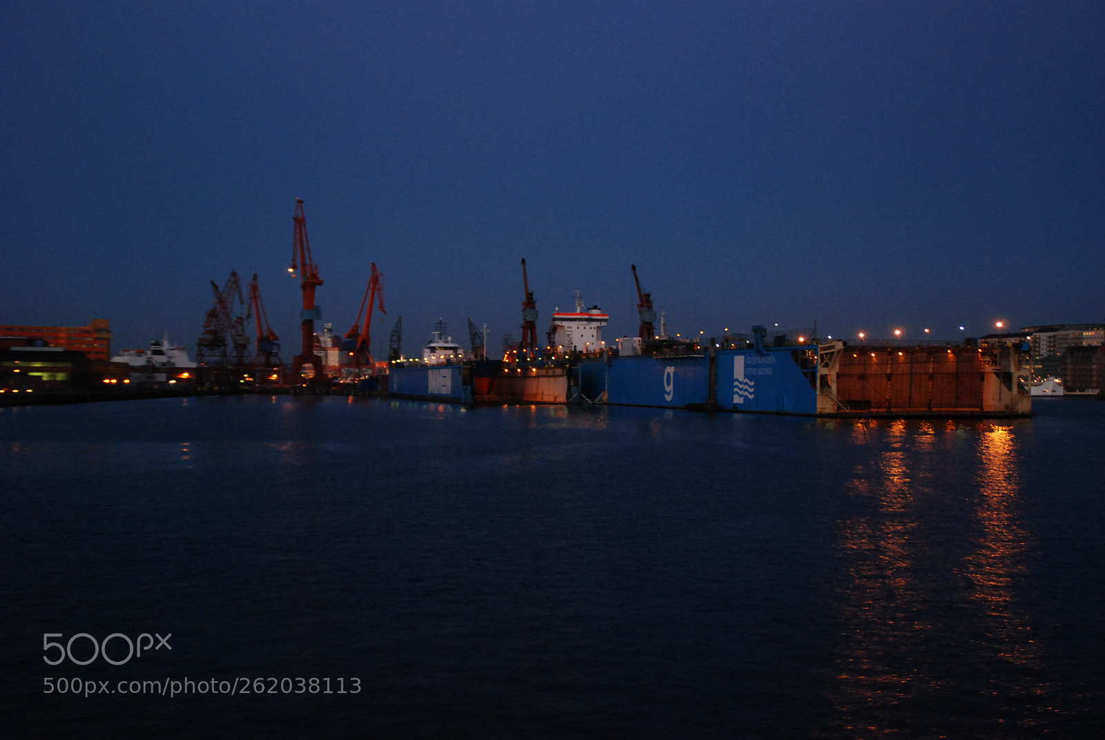 Nikon D80 sample photo. Gothenburg harbour night shoot photography