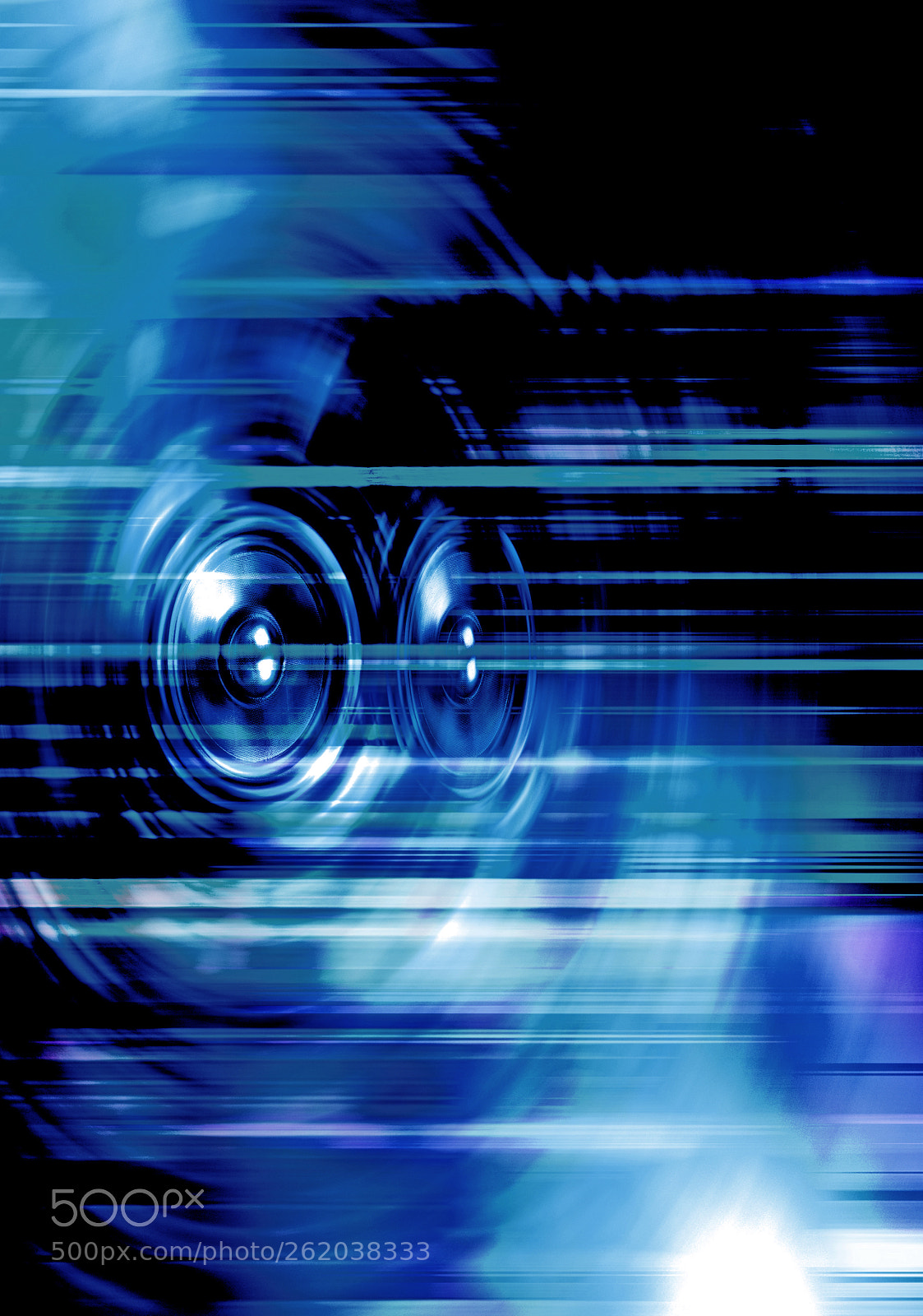 Canon EOS 40D sample photo. Blue music speakers photography