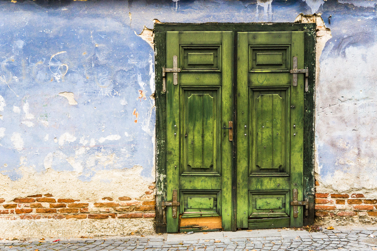 Sony a6000 sample photo. Green door photography