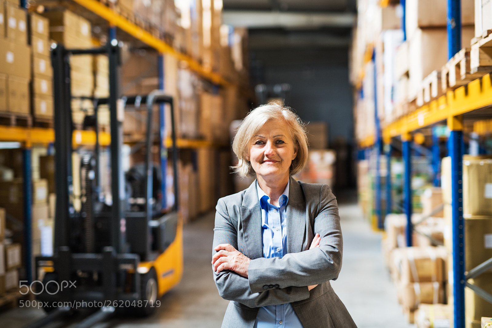 Nikon D5 sample photo. Senior woman warehouse manager photography