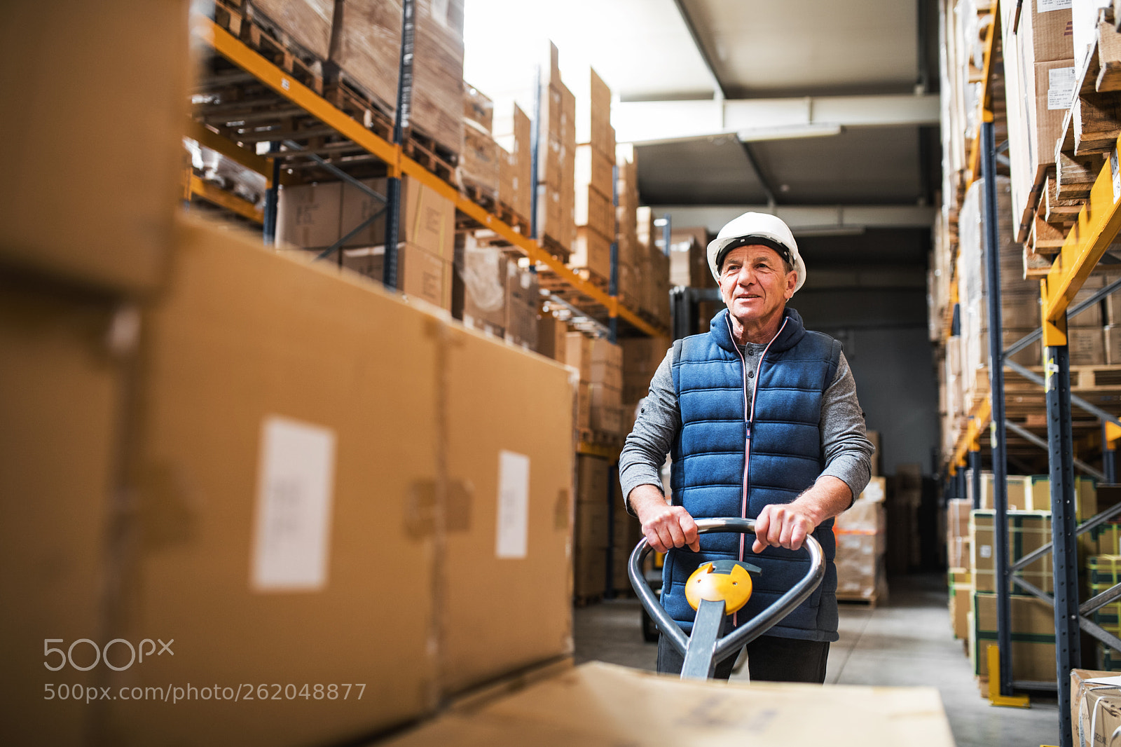 Nikon D5 sample photo. Senior male warehouse worker photography