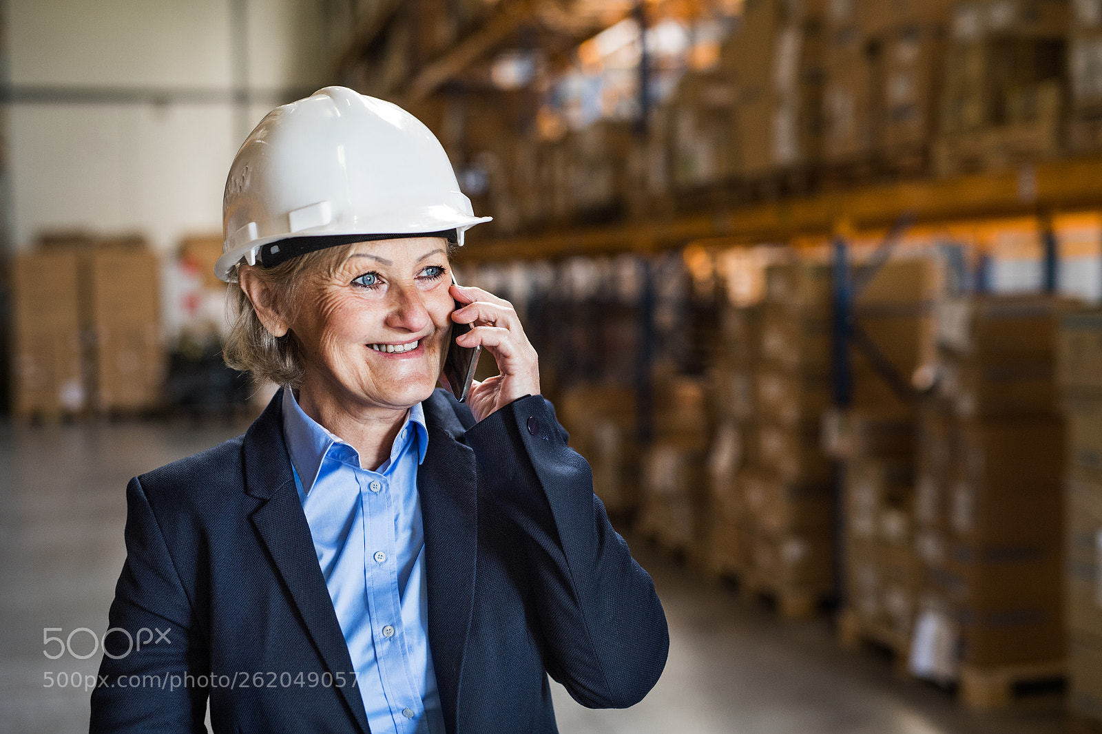 Nikon D5 sample photo. Senior woman warehouse manager photography