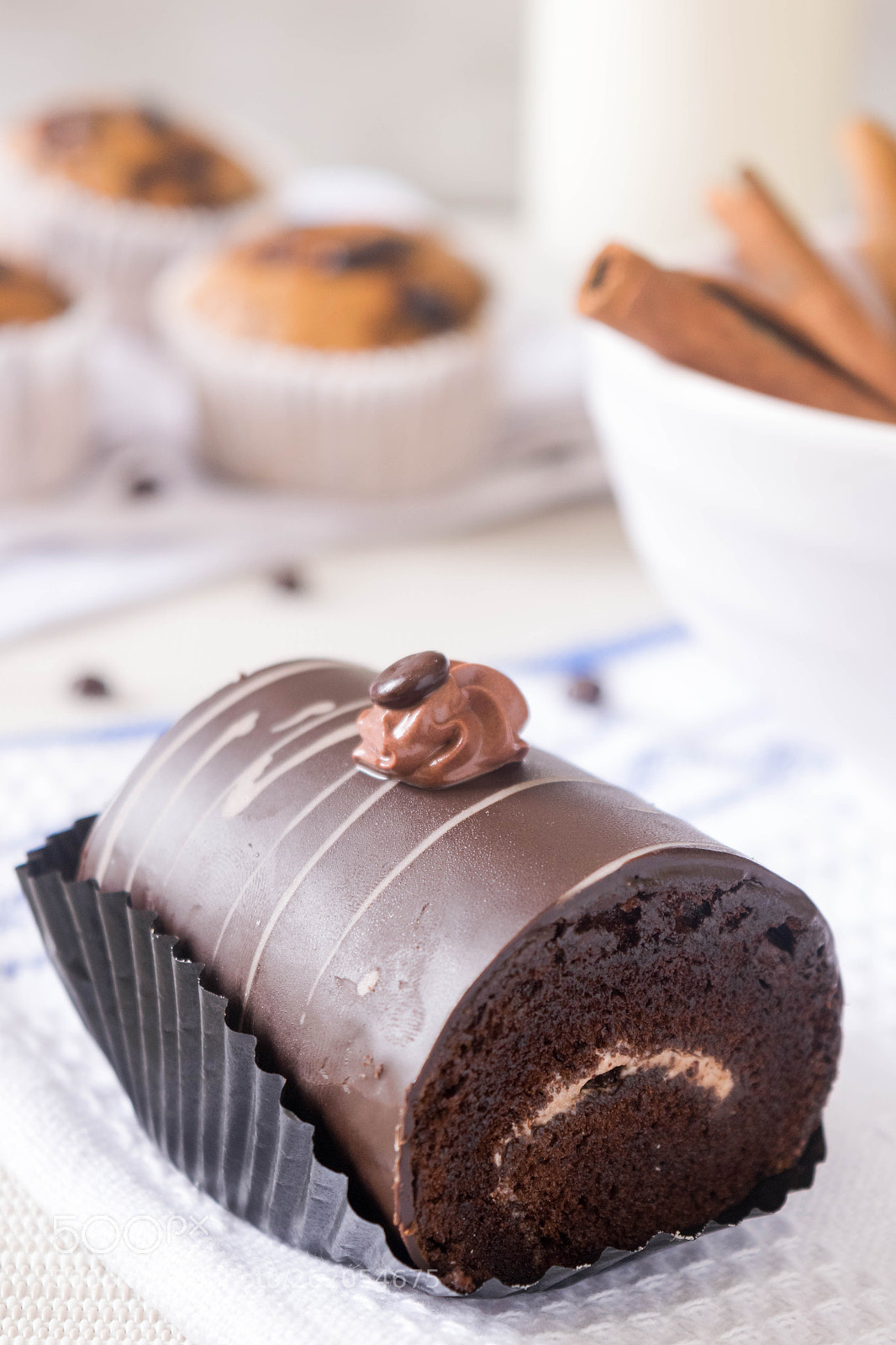 Nikon D3300 sample photo. Chocolate roll cake photography