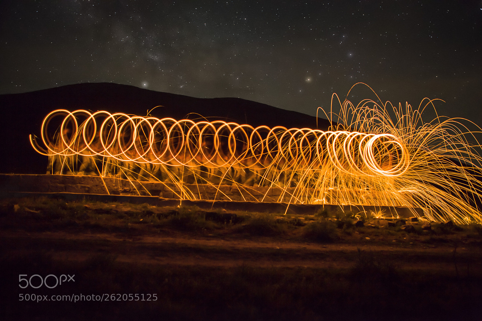 Canon EOS 5D Mark II sample photo. Steel wool photography