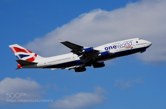 Nikon D60 sample photo. Boeing 747 photography