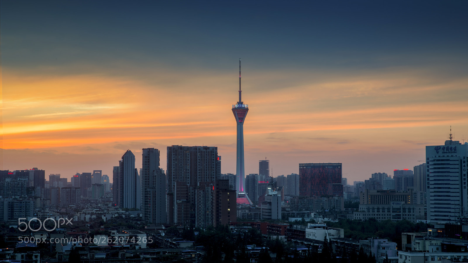 Canon EOS 6D Mark II sample photo. Chengdu skyline photography