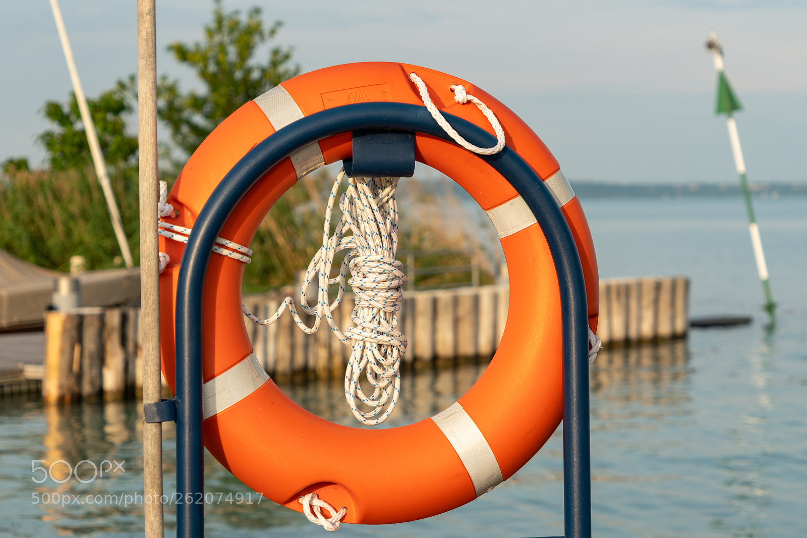 Sony a7R II sample photo. Lifebuoy at the port photography