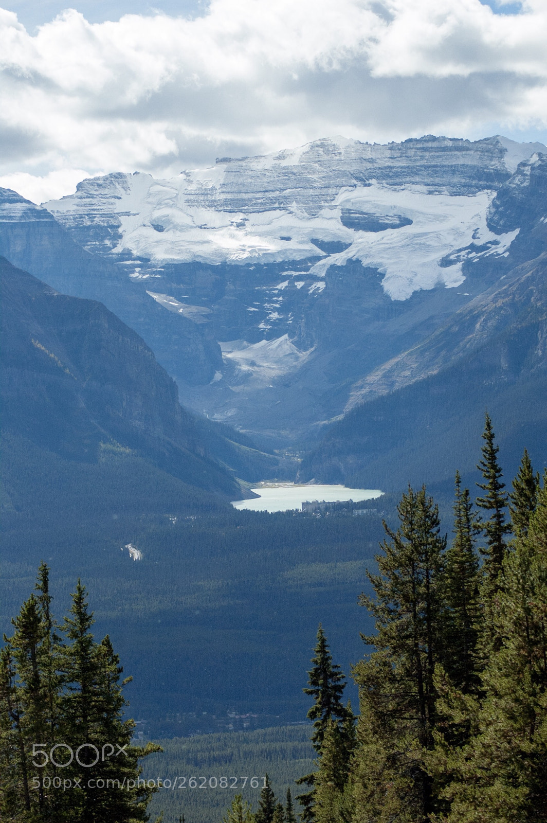 Nikon D70s sample photo. Lake louise from top photography