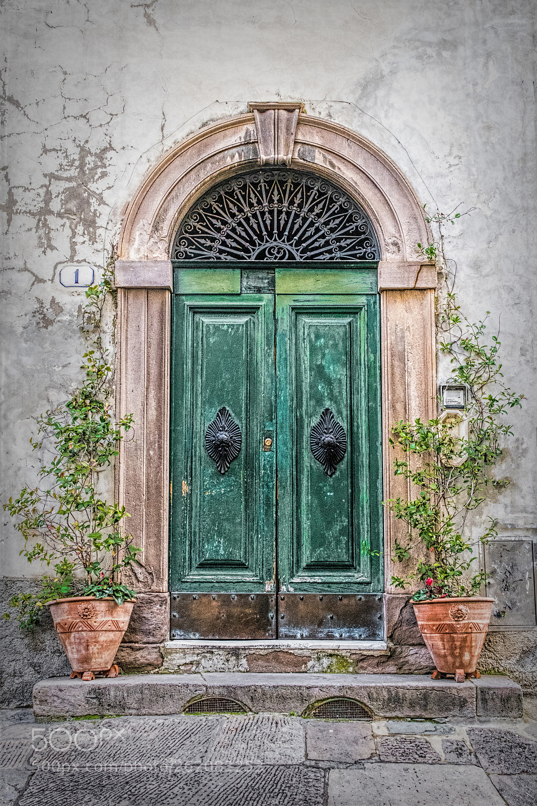 Canon PowerShot G5 X sample photo. Italian green door photography