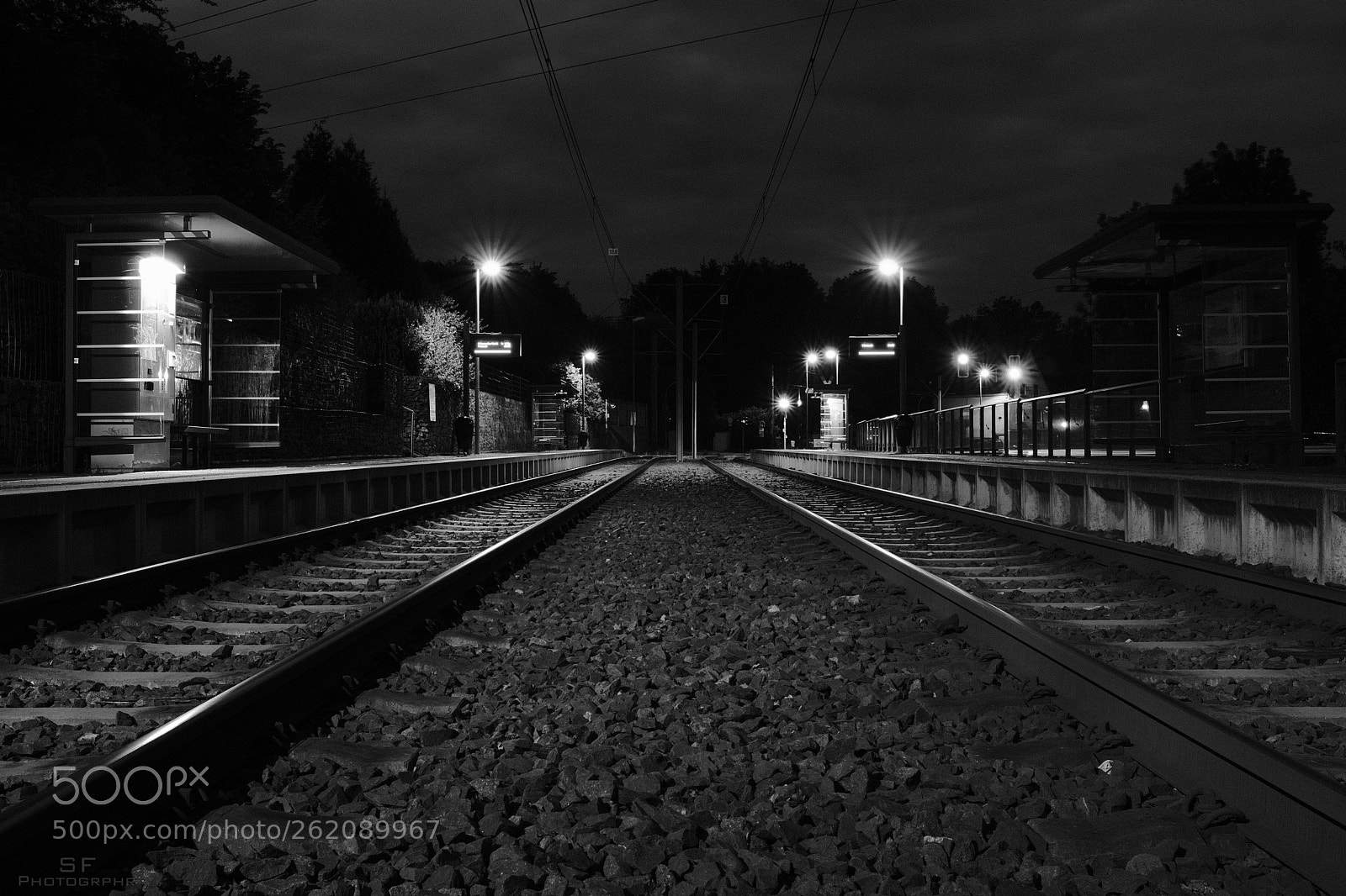 Fujifilm X100F sample photo. Tram station at night photography