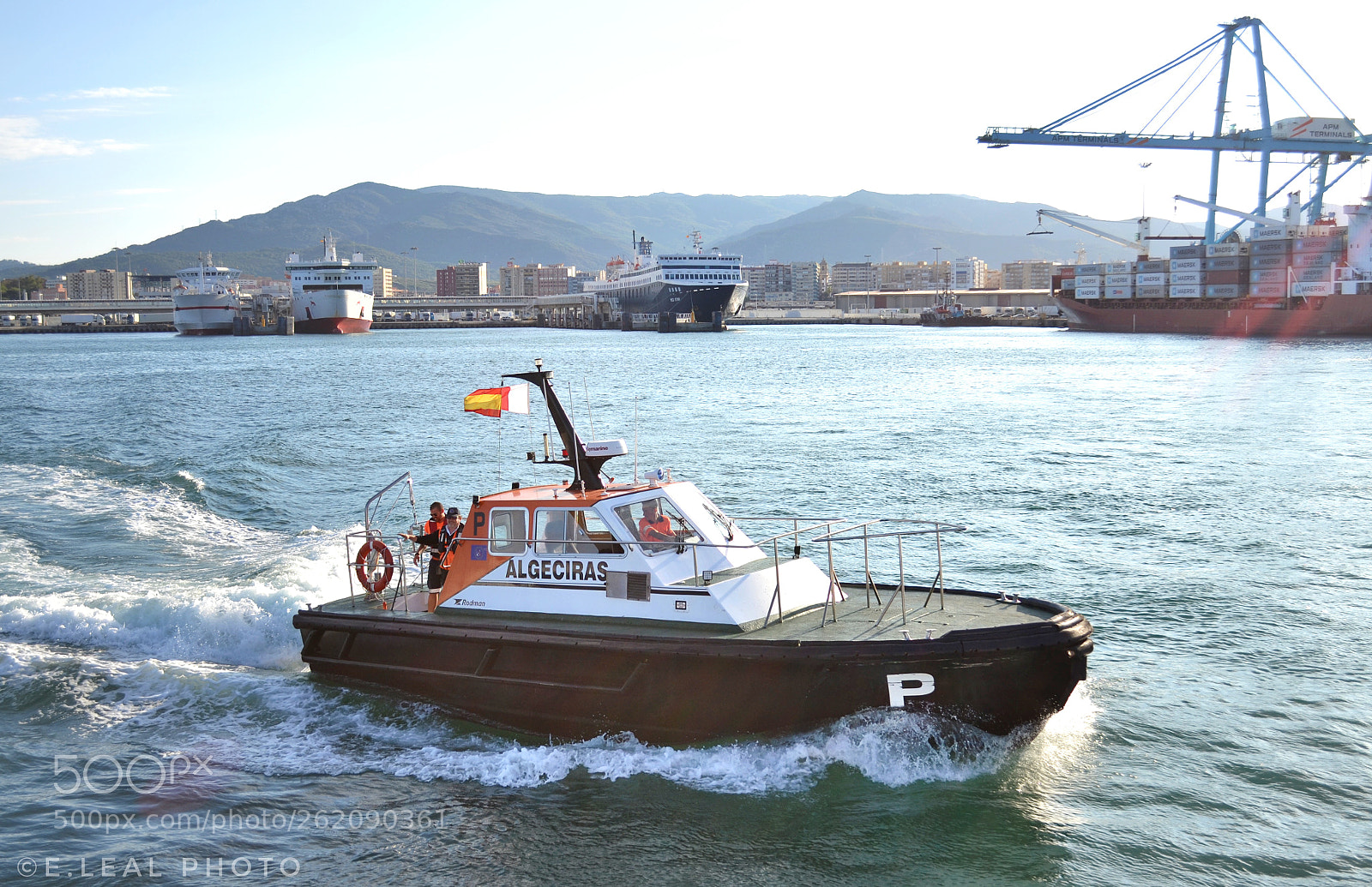 Nikon D3100 sample photo. Pilot boat. algeciras port photography