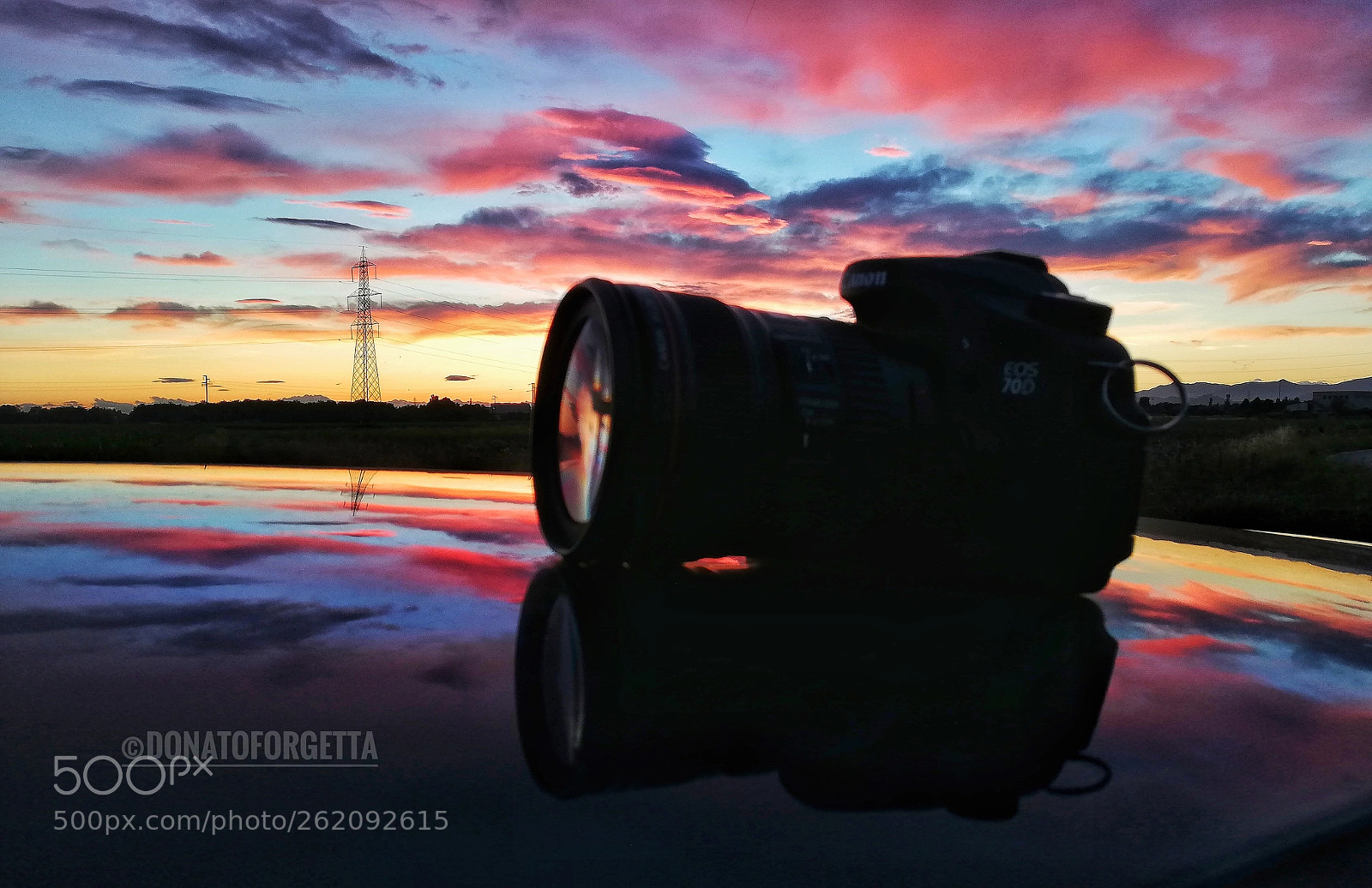HUAWEI P20 lite sample photo. Sunset orange sky photography