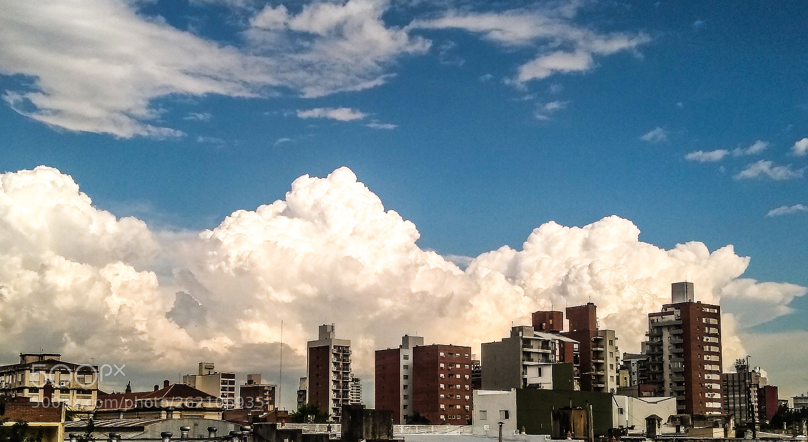Motorola Moto G (5S) Plus sample photo. City on clouds photography