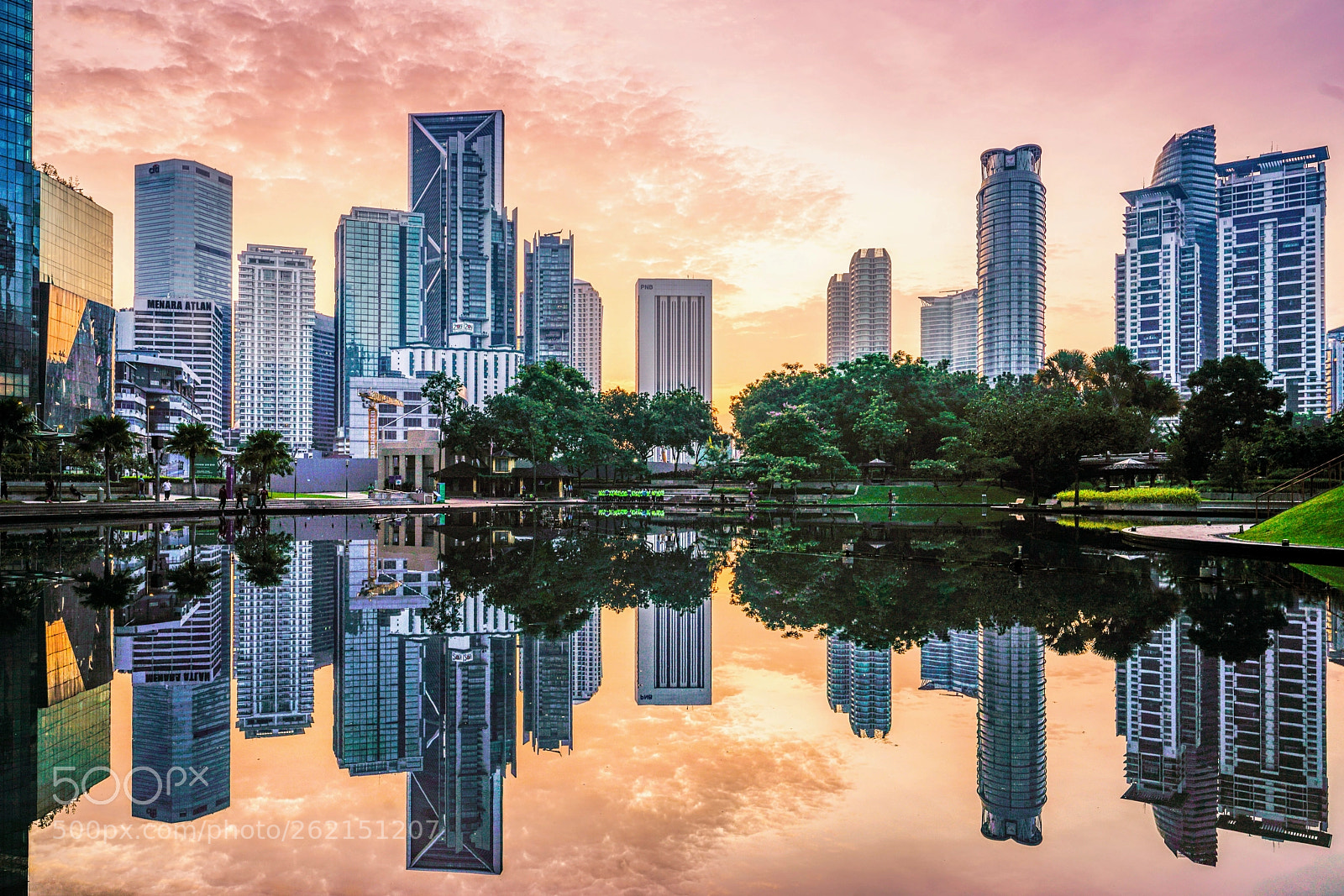 Sony a7R II sample photo. Kuala lumpur sunrise reflection photography