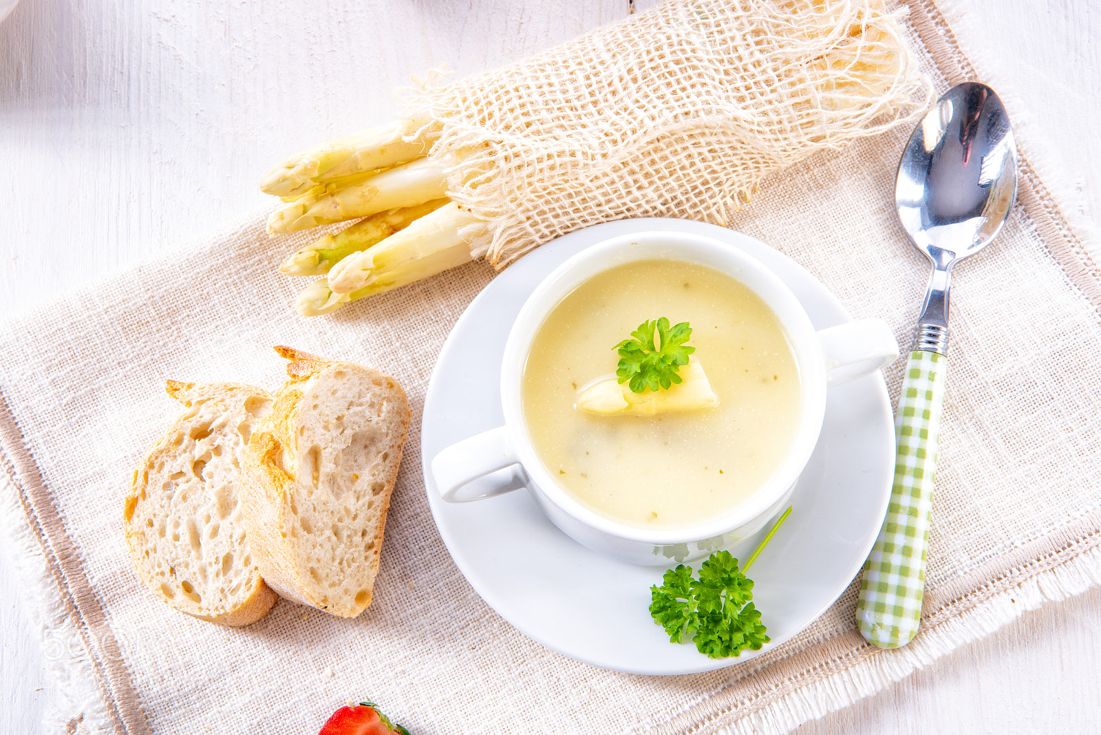 Nikon D810 sample photo. Asparagus cream soup with photography