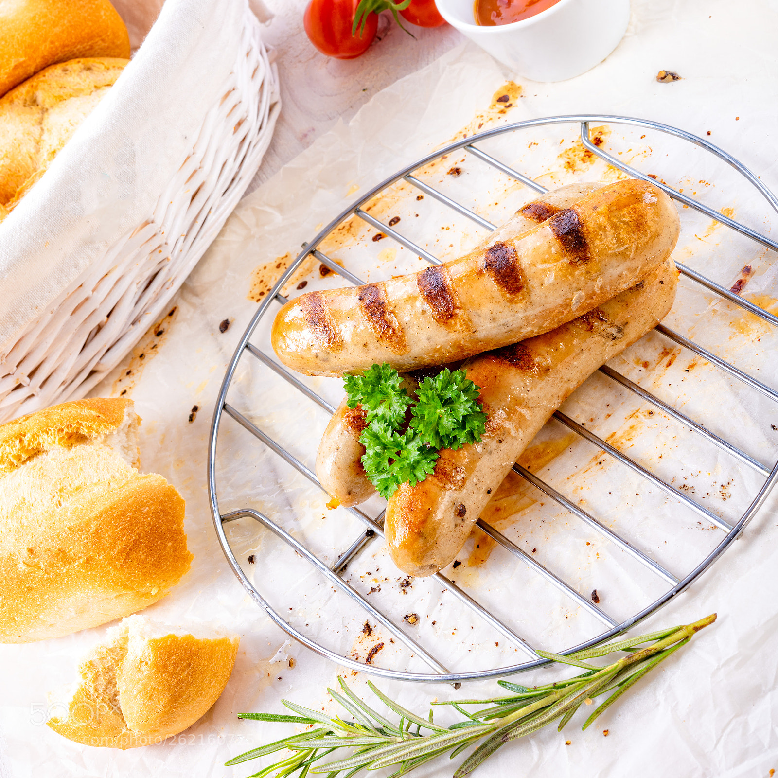 Nikon D810 sample photo. Delicious bratwurst with ketchup photography