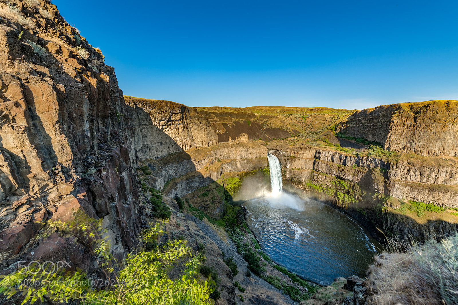 Nikon D850 sample photo. Palouse falls from downstream photography