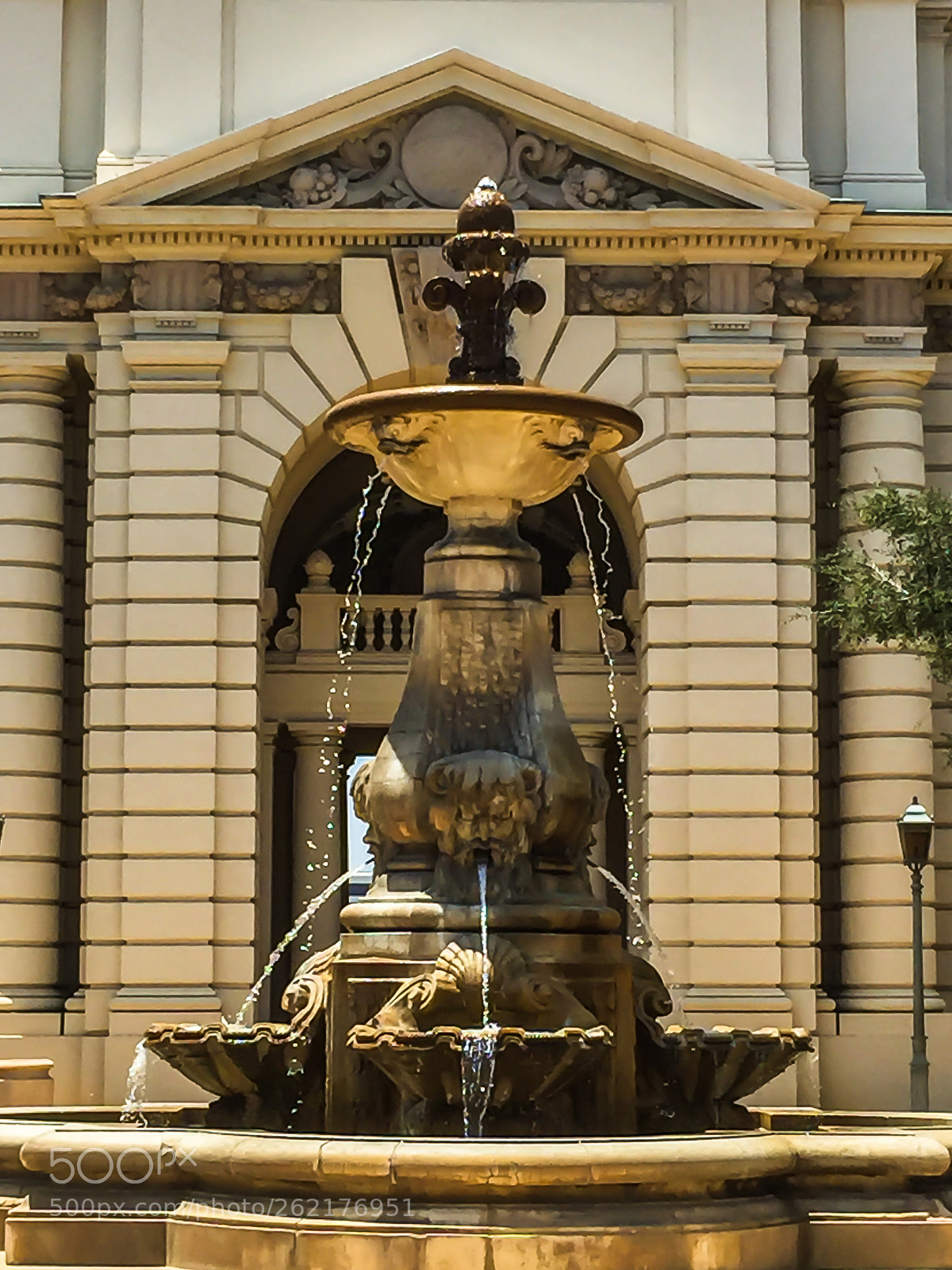 Apple iPhone 6 sample photo. City hall water fountain photography