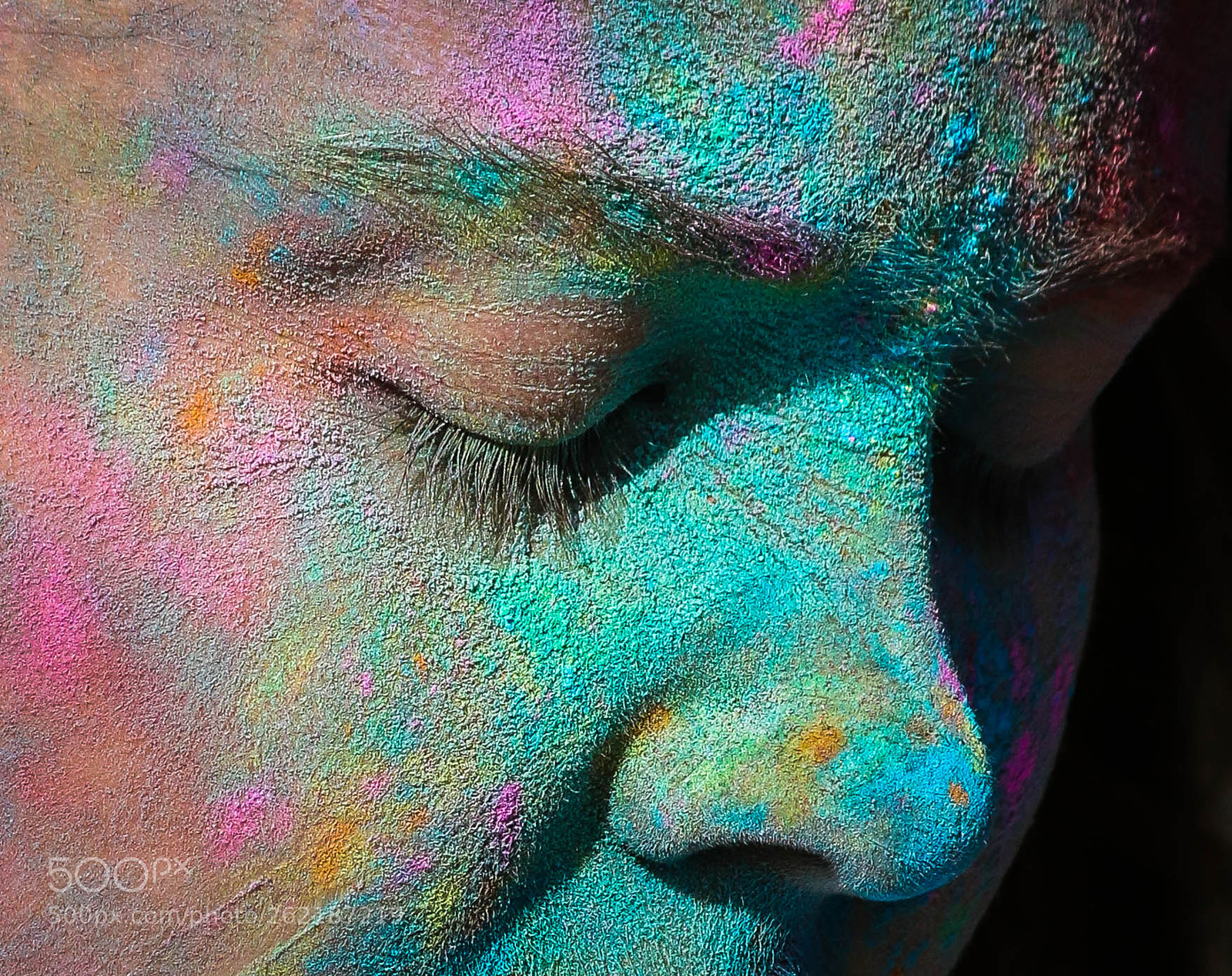 Canon EOS 70D sample photo. Colorful face photography