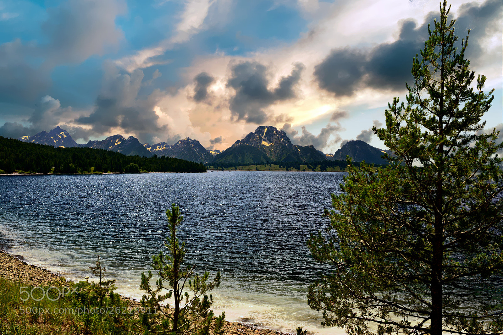 Nikon D7100 sample photo. Yellowstone lake storm clearing photography