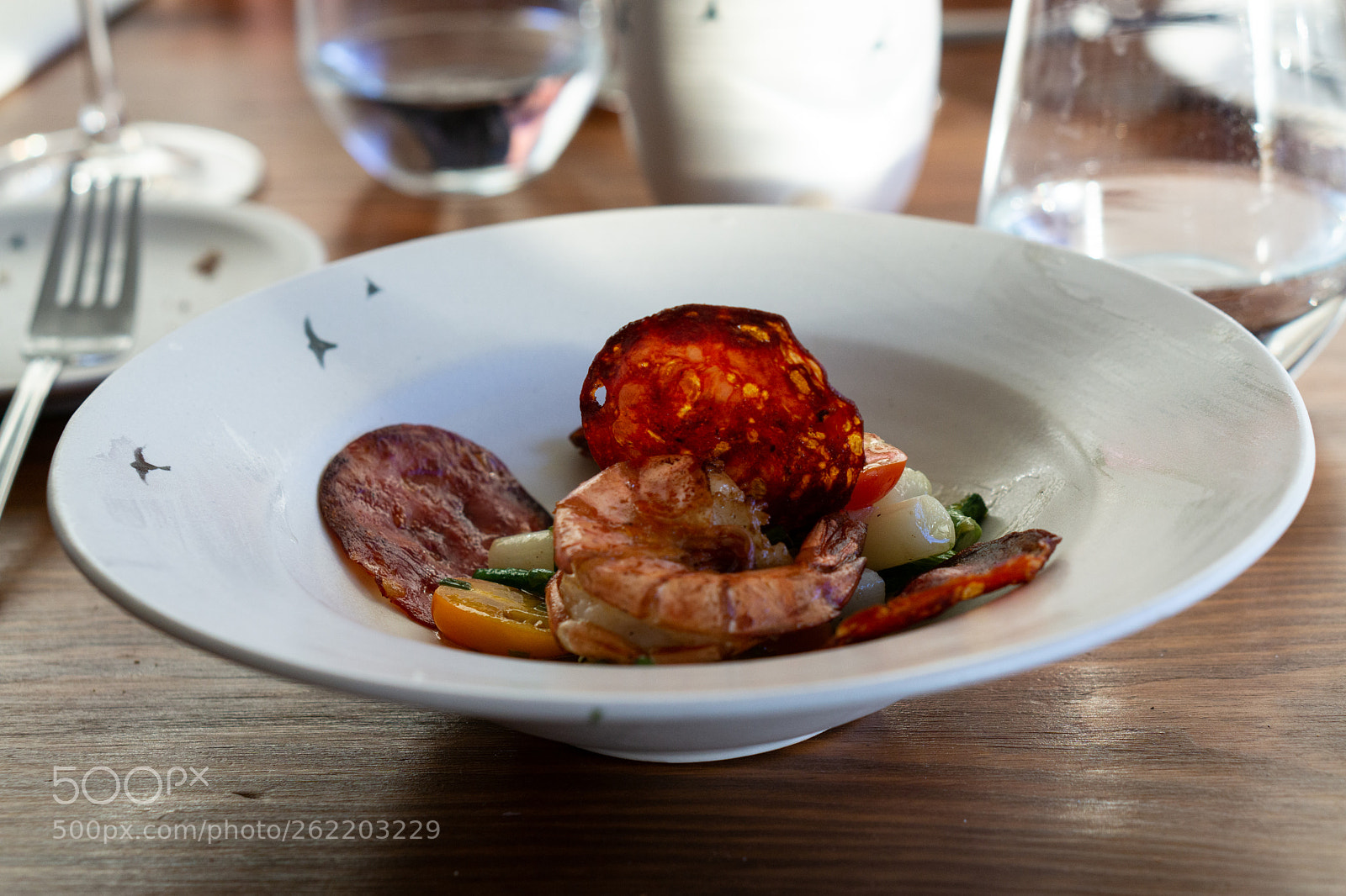 Sony a6000 sample photo. Asparagus salad with chorizo photography