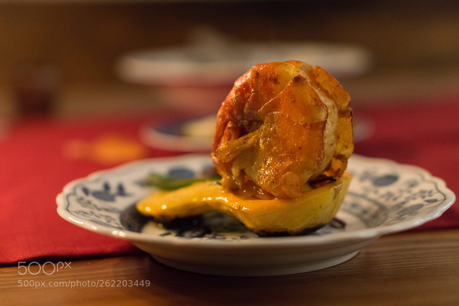 Sony a6000 sample photo. Prawn on pumpkin photography