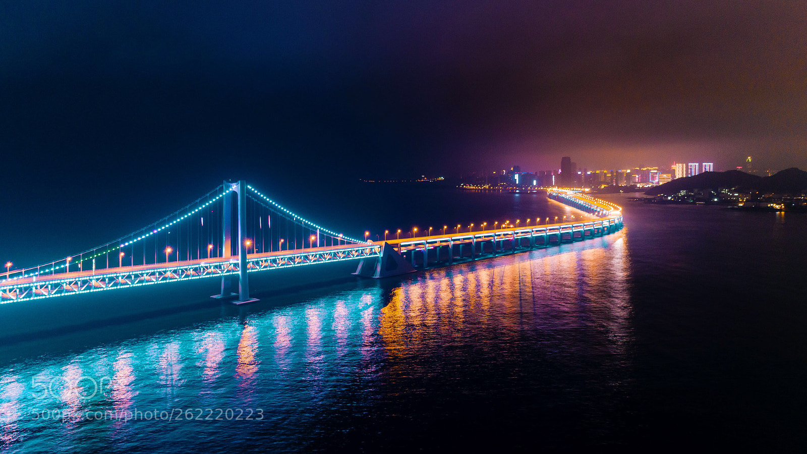 DJI FC6310 sample photo. Cross-sea bridge photography