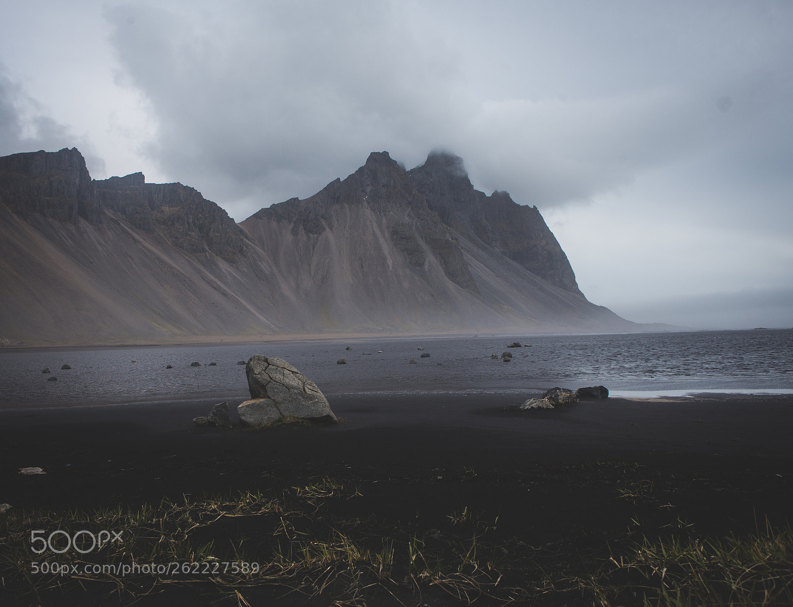 Canon EOS 6D sample photo. Moody weather at vestrahorn photography