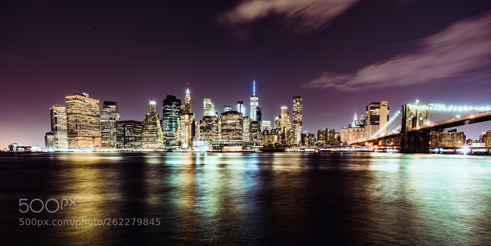 Sony a7R II sample photo. Manhattan skyline by night photography