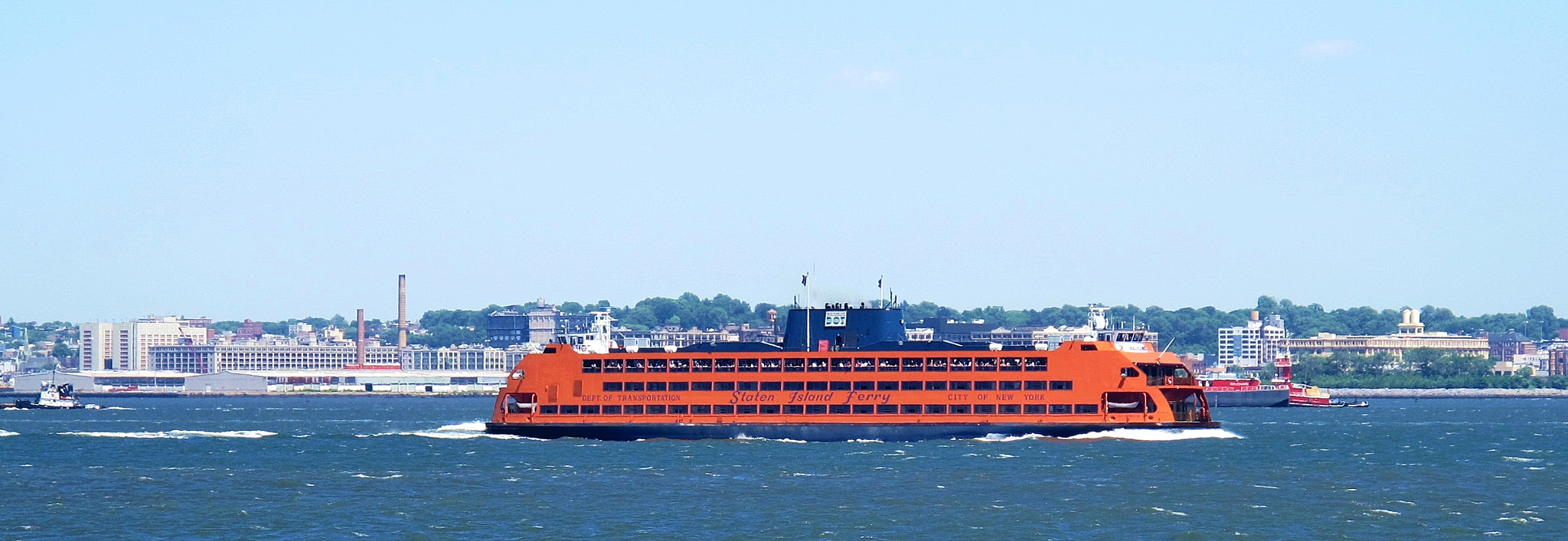 S.I. Ferry Passes Brooklyn