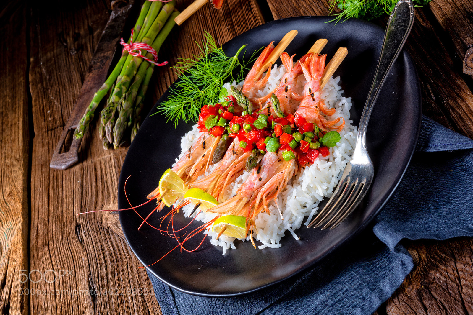 Nikon D810 sample photo. Grilled red argentine shrimps photography