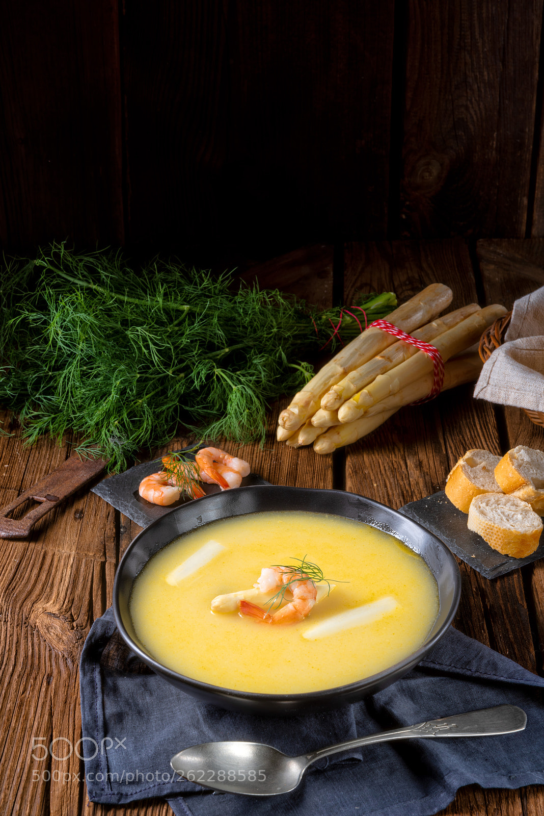 Nikon D810 sample photo. Delicious asparagus cream soup photography