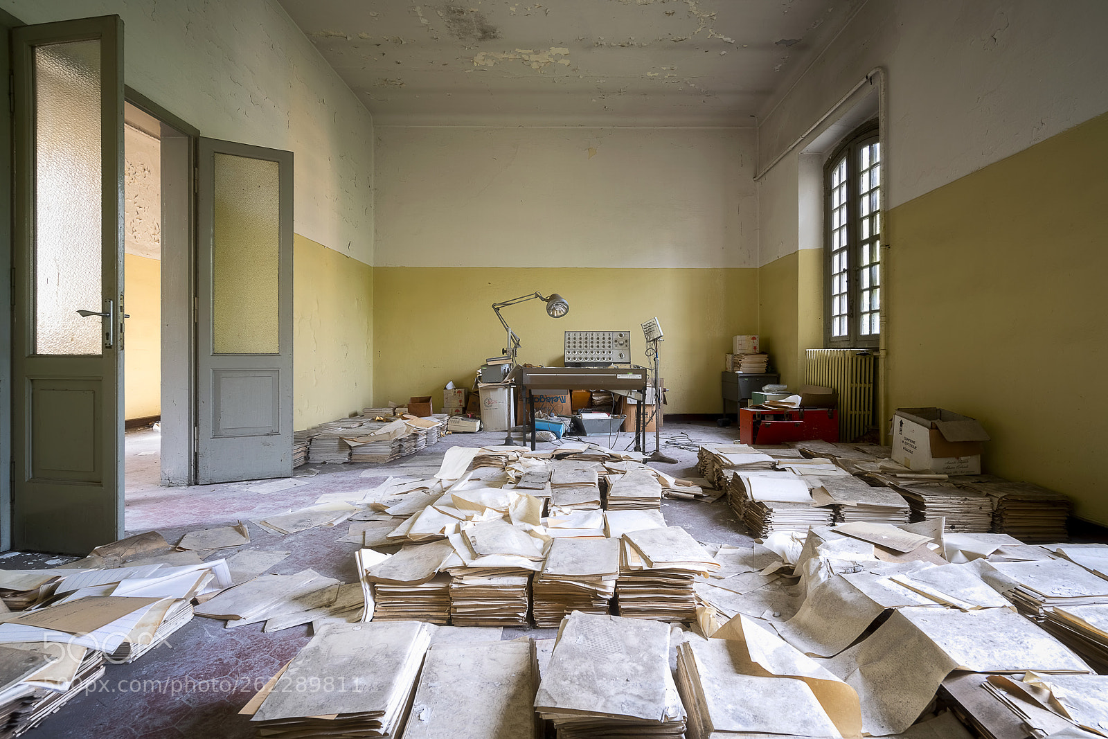Sony a7R II sample photo. Abandoned hospital file room. photography