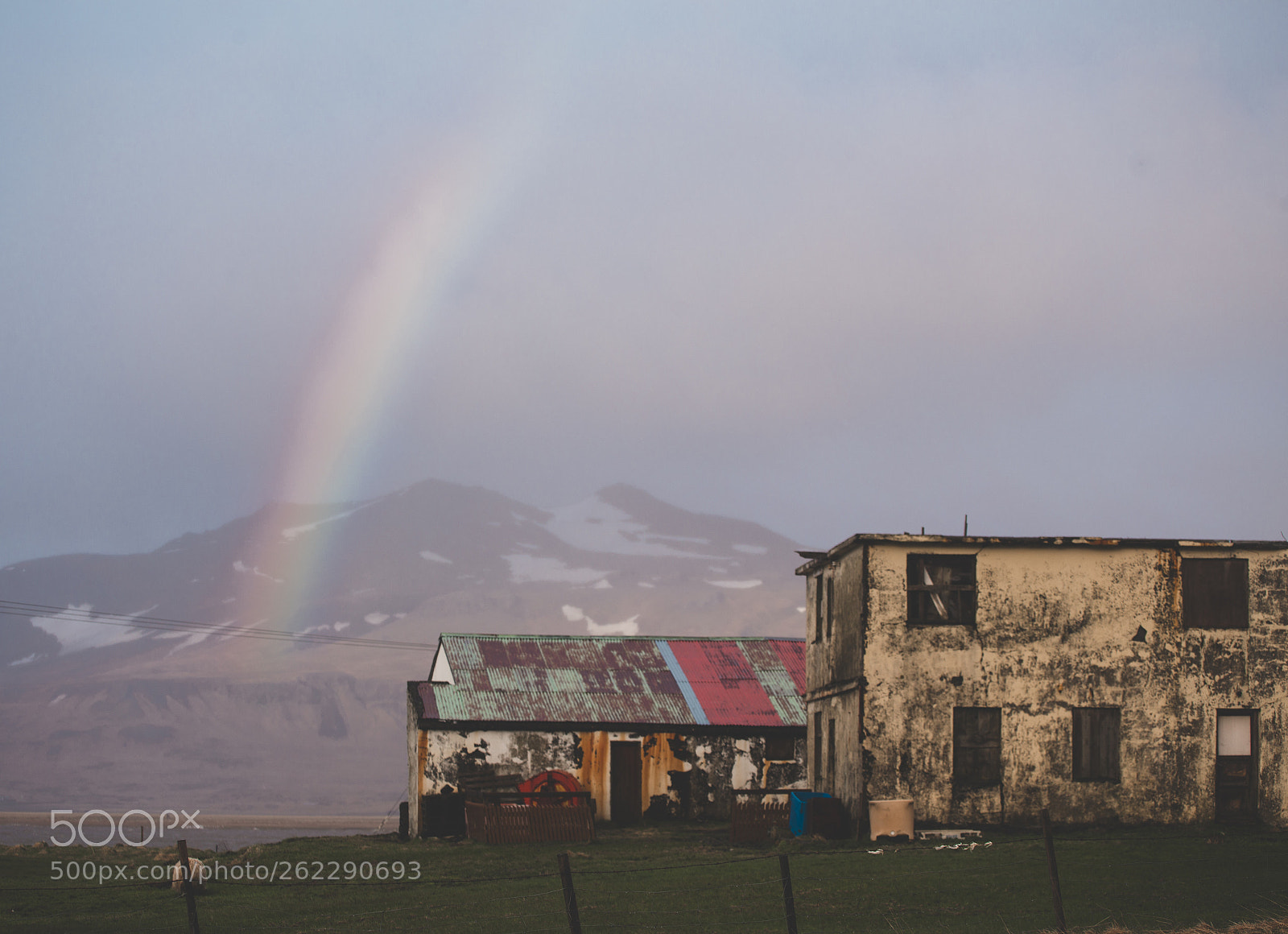 Canon EOS 6D sample photo. Rainbow over abandoned farm photography
