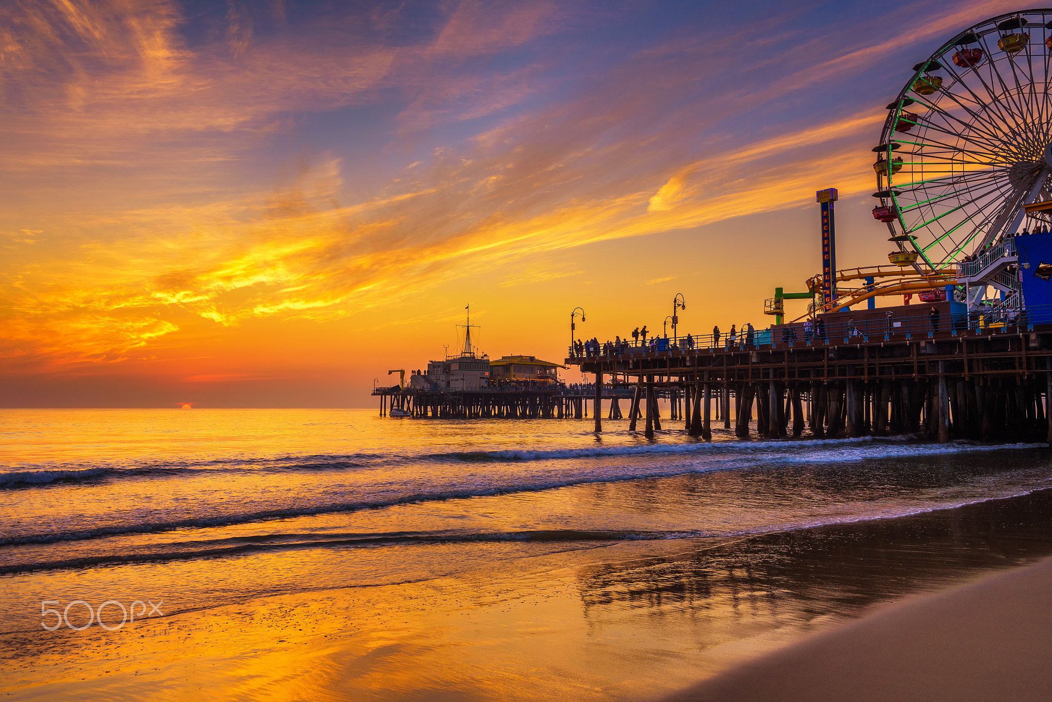 Sunset above Santa Monica Pier