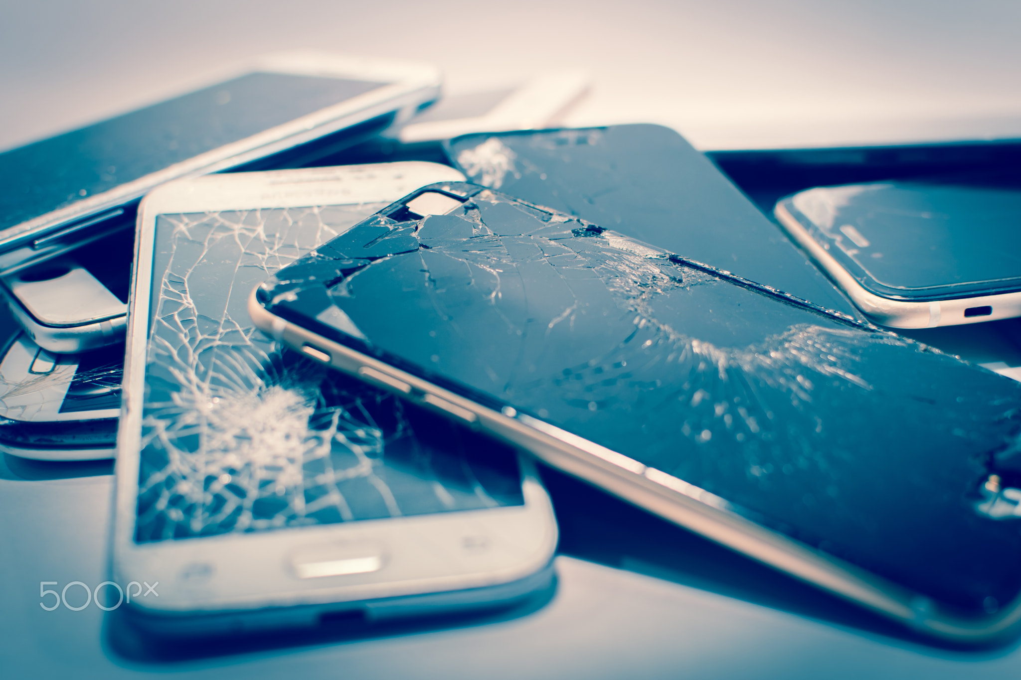 Damaged smartphone